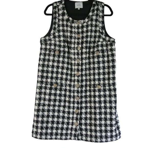 Reformation Dresses & Skirts - NEW, Reformation Tropez Tweed Shift Dress Black Check Size 10 #MD1357